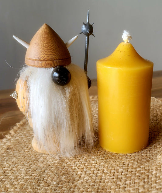 Classic Beeswax Pillar Candle 5cm X 10cm